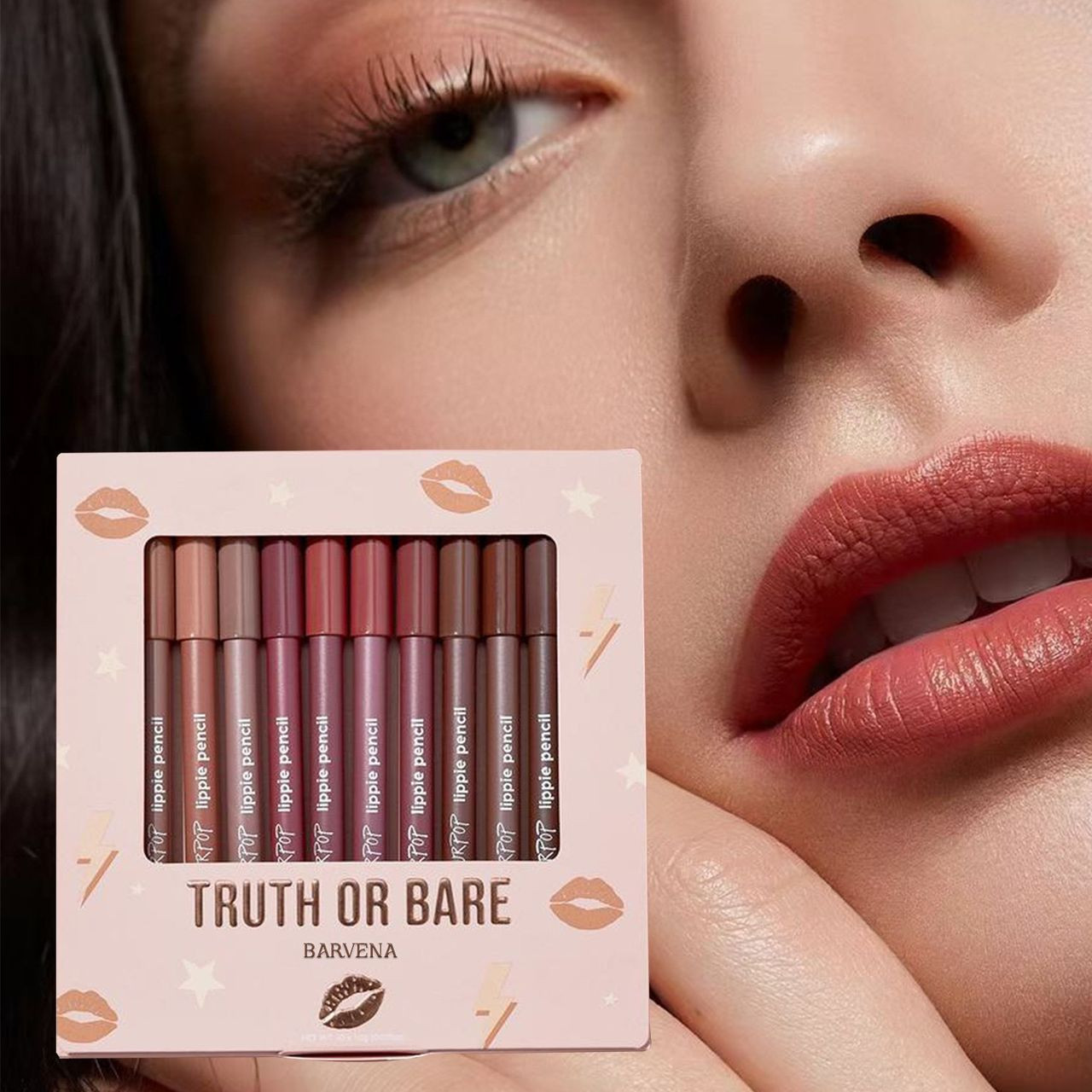 مجموعة ليب لاينر 12 لون ثابتة