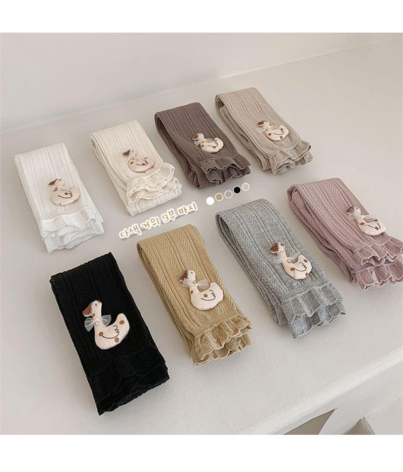 بنطال بناتي للأطفال لفصلي الربيع والخريف ? مصنوع من قطن ممشّط ناعم على البشرة بمرونة