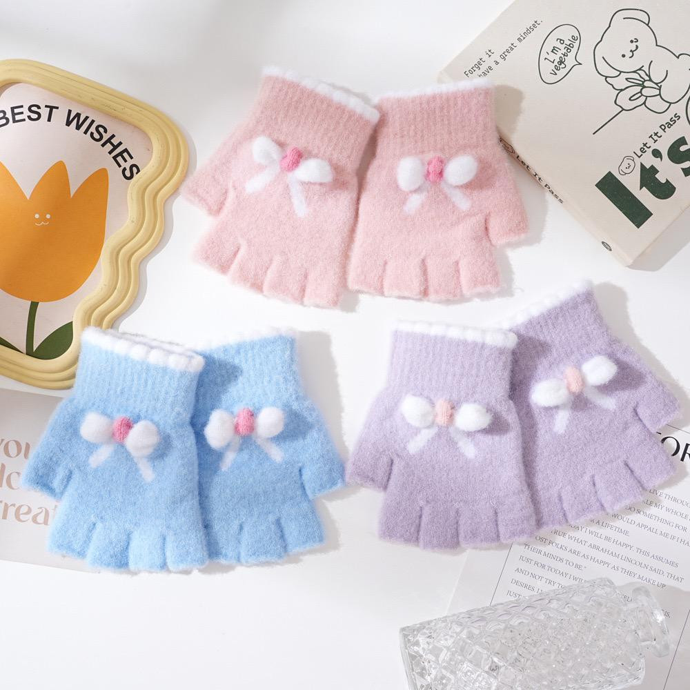 قفازات بناتي نصف إصبع