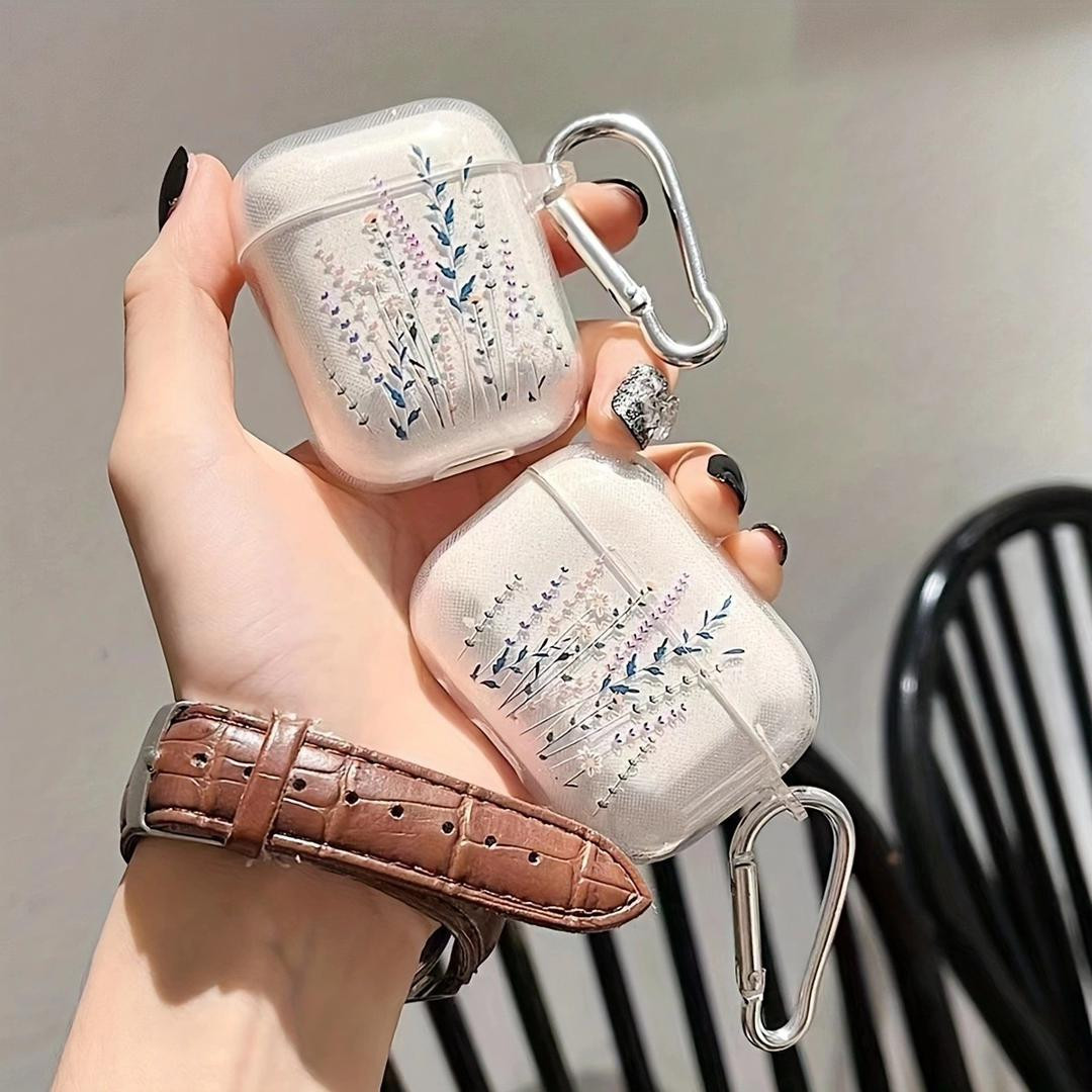 2 كفر AirPods بستايل قلوب لامعة تصميم كيوت وأنيق سيليكون مرن لحماية كاملة متوفر لكل الموديلات