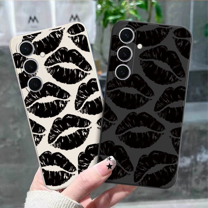 غلاف جوال سامسونج بنقشة شفايف أنيقة