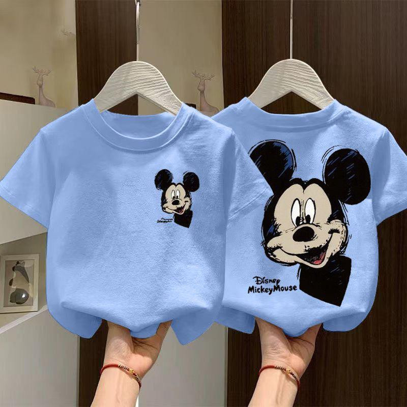 تيشيرت ميكي، جديد 2025، قطن نقي،، نصف كم كيوت للأولاد