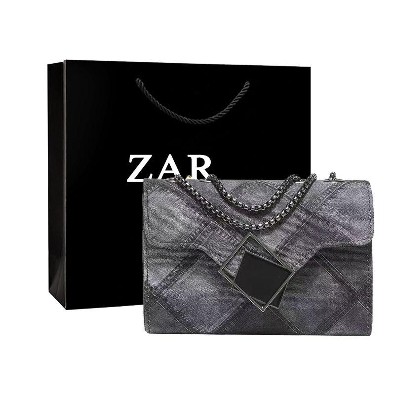 شنطة نسائية – تصميم جديد – كروس/شولدر صغيرة – ستايل عصري فاخر – مع سلسلة معدنية وغطاء مغناطيسي