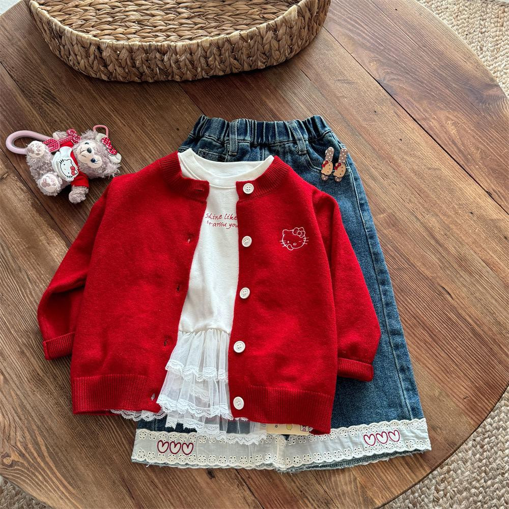 طقم شتوي أنيق للبنات( كنزة دافئة+قطعه داخليه+بنطال جينز)