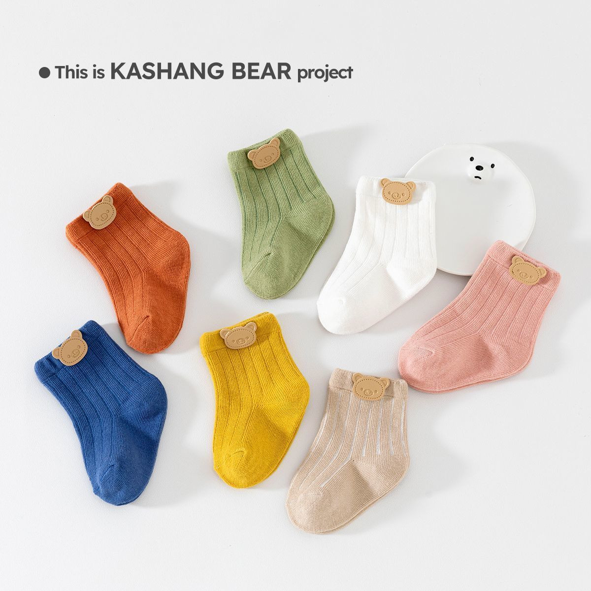 5 أزواج جوارب أطفال دب