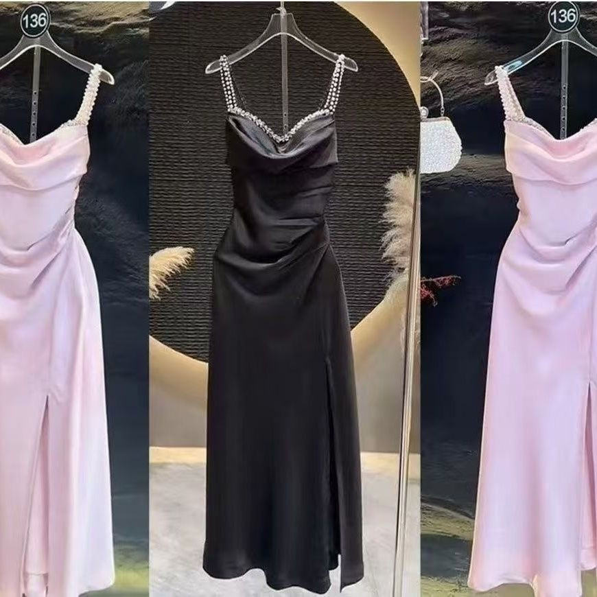 فستان سهره مرصع بالكريستال و الؤلؤ