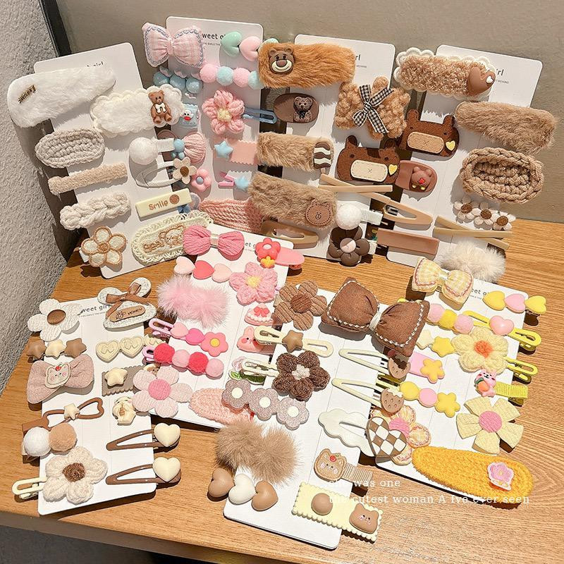 مشبك شعر بناتي شتوي 12 قطعة