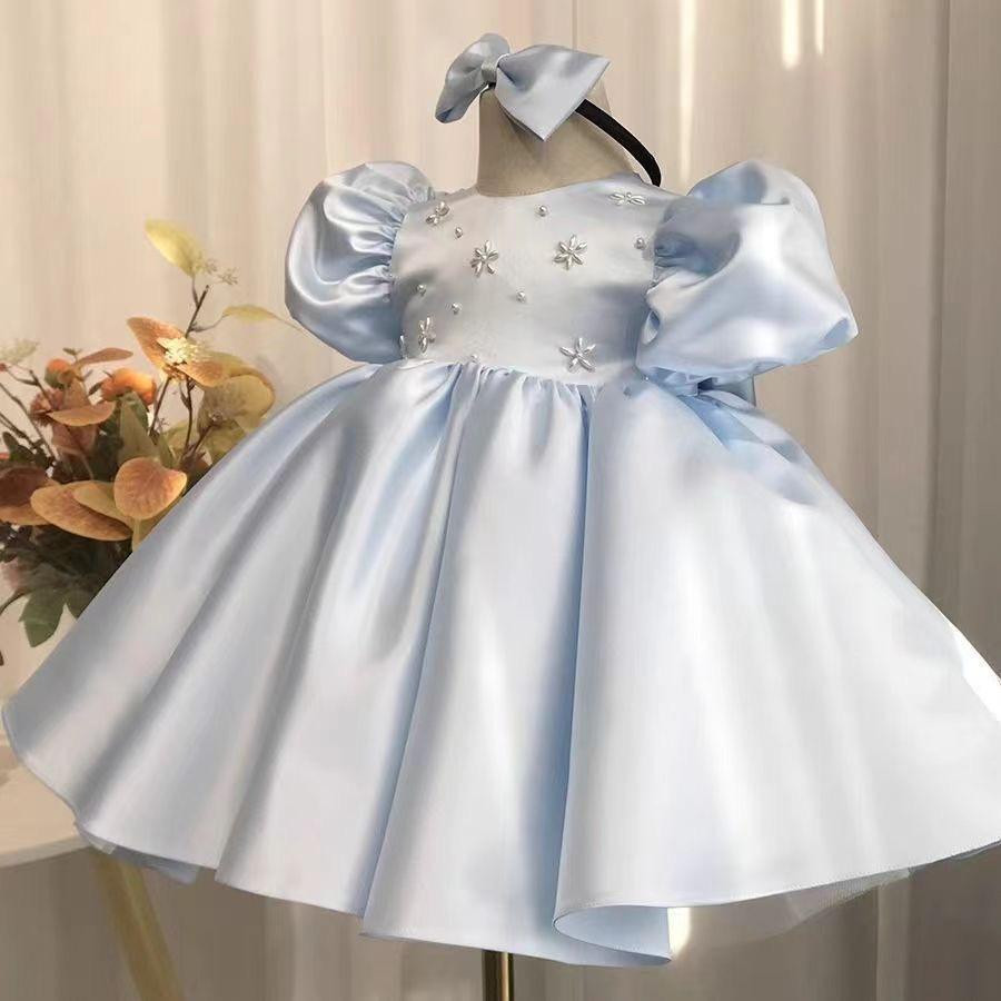 فستان أميري بناتي من الساتان