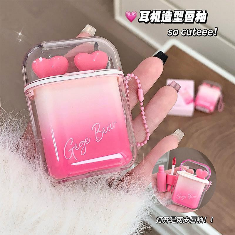 لمسة 2 قطعة داخل العلبه ضبابية فخمة بتركيبة مائية مخملية ? أحمر شفاه جي جي بير – طقم أنثوي راقٍ