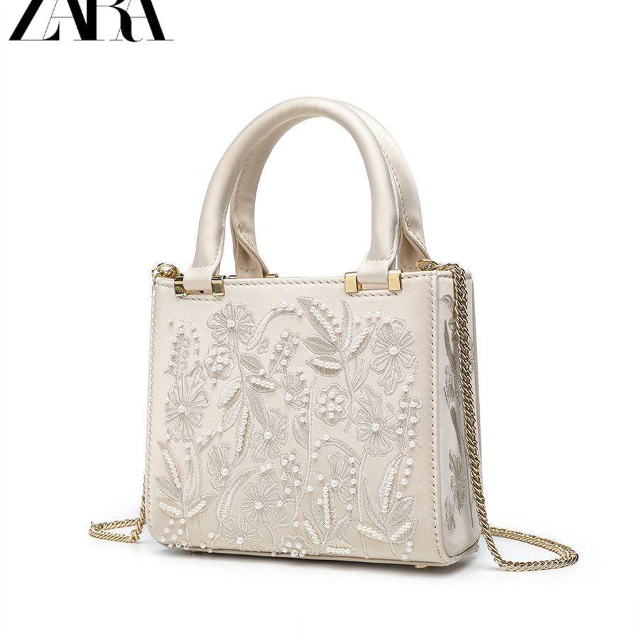 شنطة فاخرة مطرزة باللؤلؤ من ZARA HOME