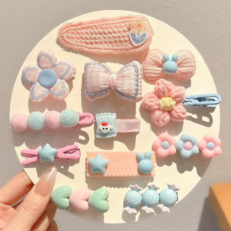 مشبك شعر بناتي صيفي-12 قطعة