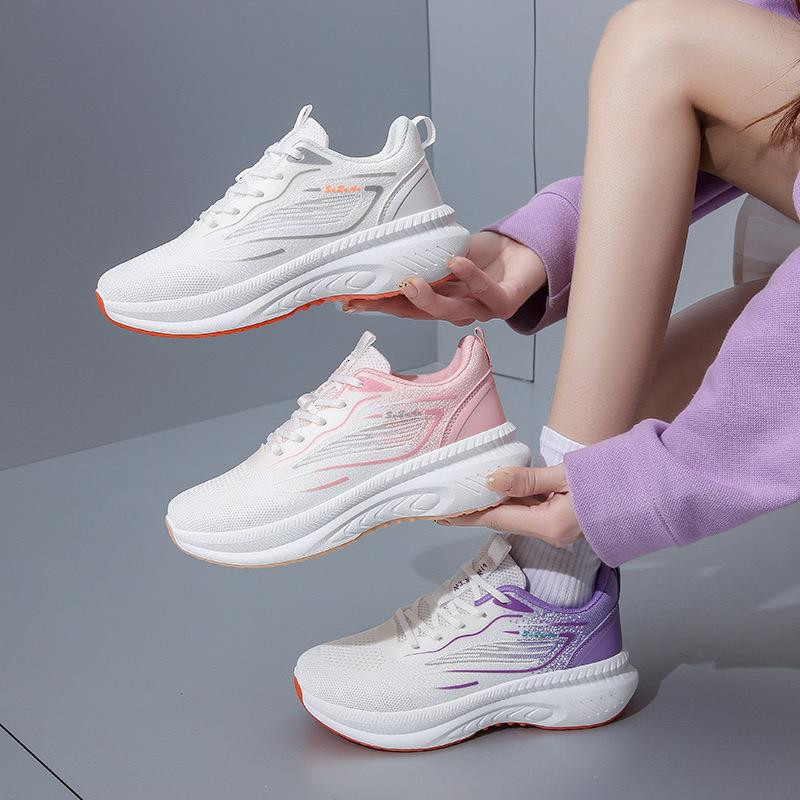 حذاء نسائي شبكي مفرغ (في نيت) بتصميم عصري،  ستايل كوري،