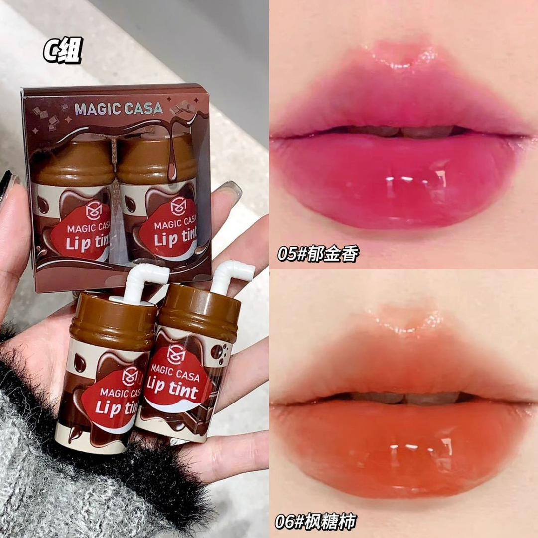 【عبوتان】 مرطب شفاه صلب بطعم الشوكولاتة – بلمعة ناعمة ومظهر طبيعي جذّاب