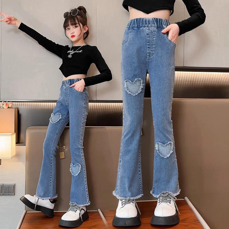 جينز بناتي أطفال واسع