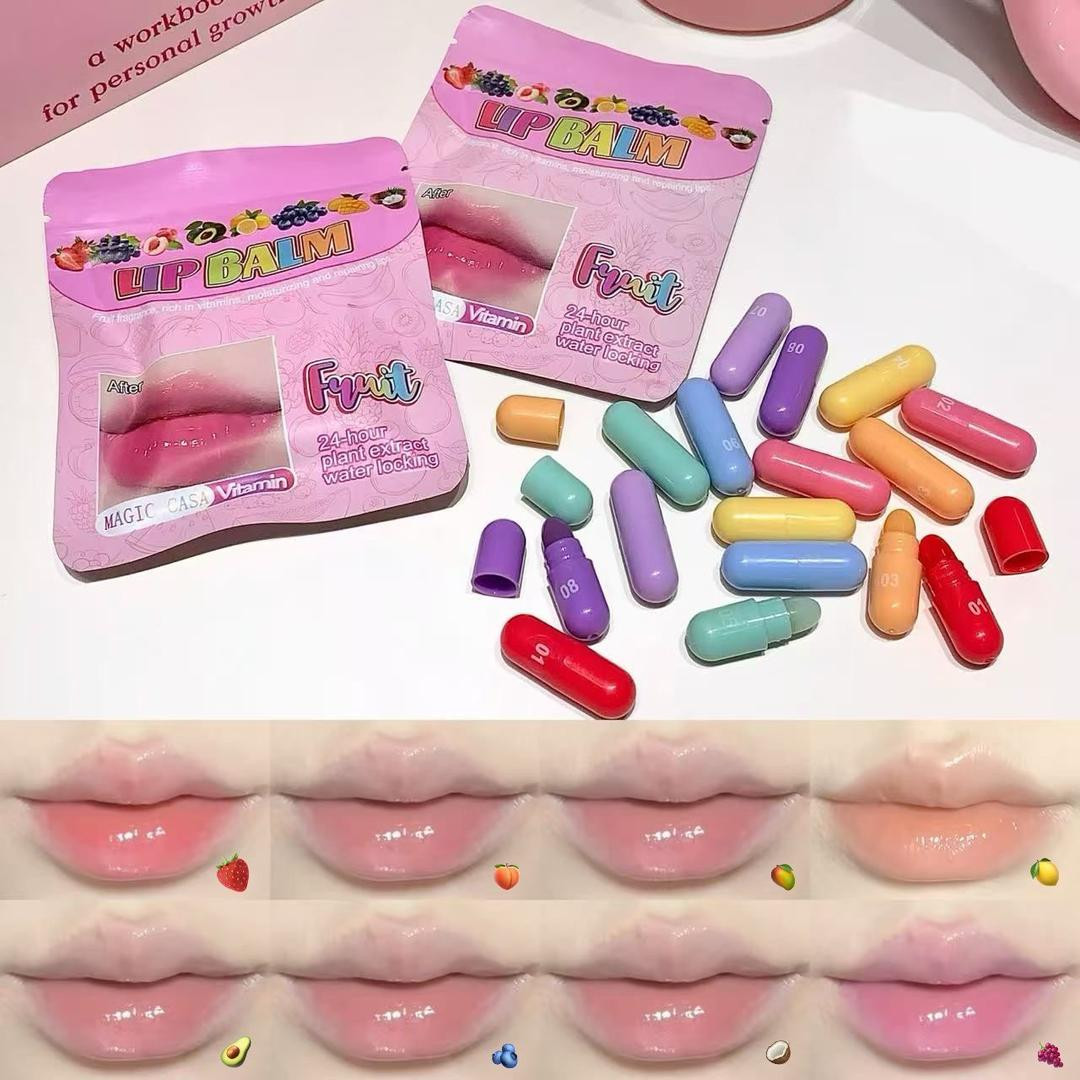 طقم كابسولات شفايف (8 ألوان فواكه)