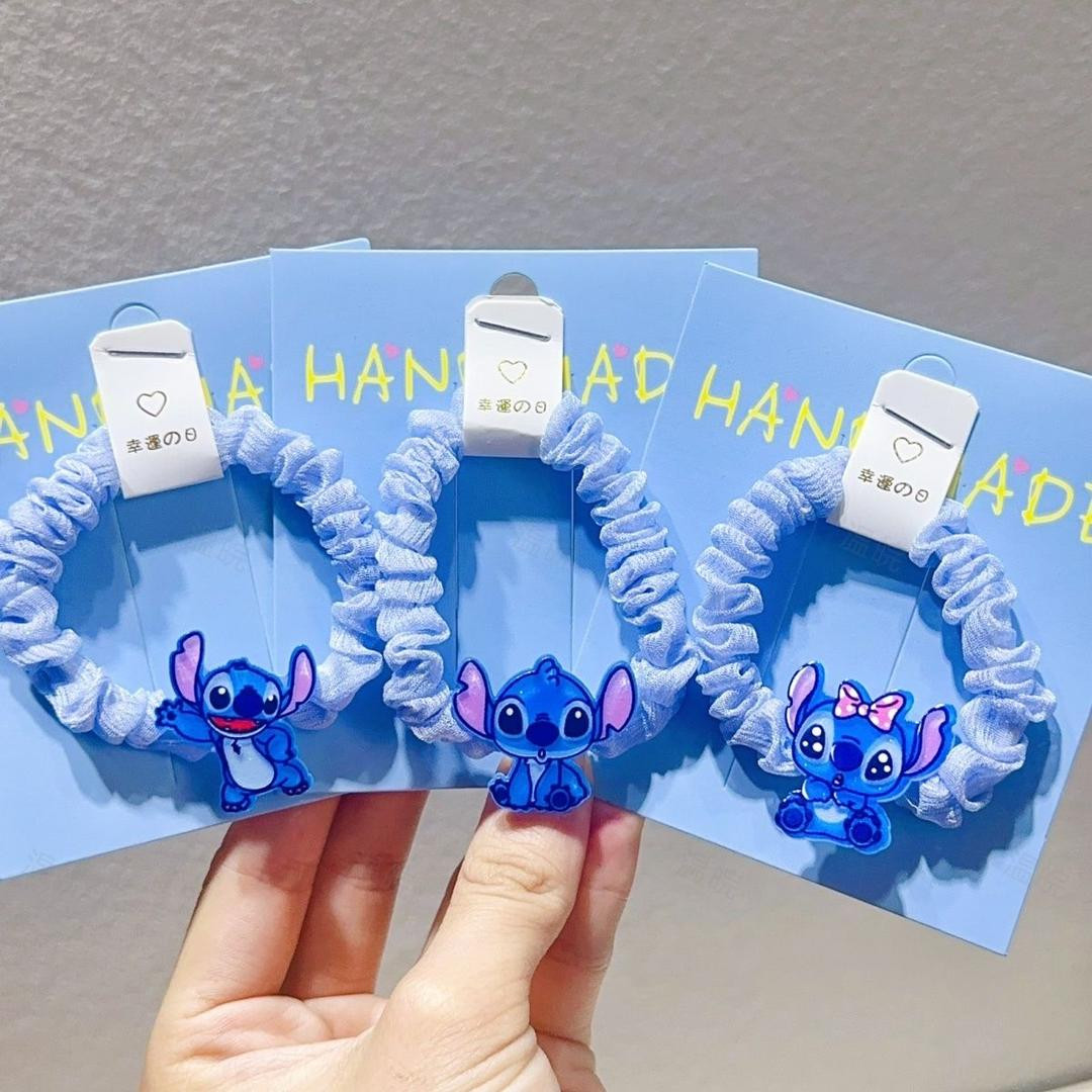 إكسسوارات شعر – ربطات مطاطية (ستيتش كارتوني) – 5 قطع بنات/أطفال – تصميم كيوت ناعم – مناسبة كأطقم صغيرة أو فردية