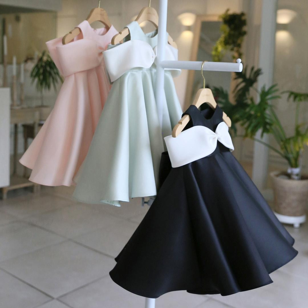 فستان أميرة منفوش ساتان بنمط كوري