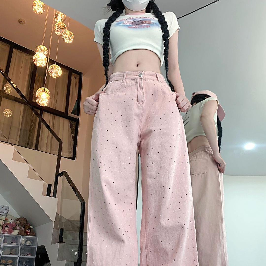 بنطال نسائي كاجوال واسع (مستقيم)