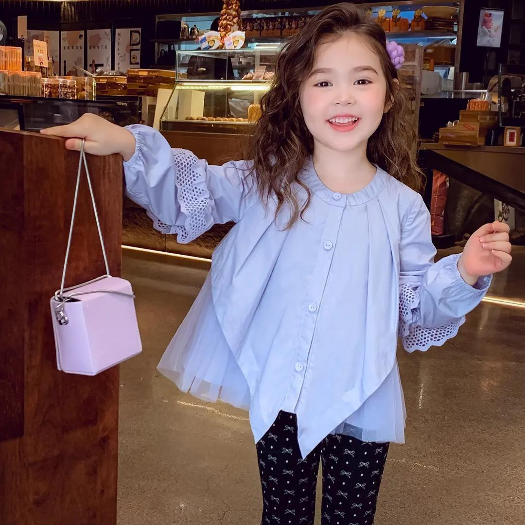 /معطف بناتي 2025 – أنيق،، بتصميم دانتيل ربيعي/خريفي، عصري ومناسب للبنات الصغيرات.