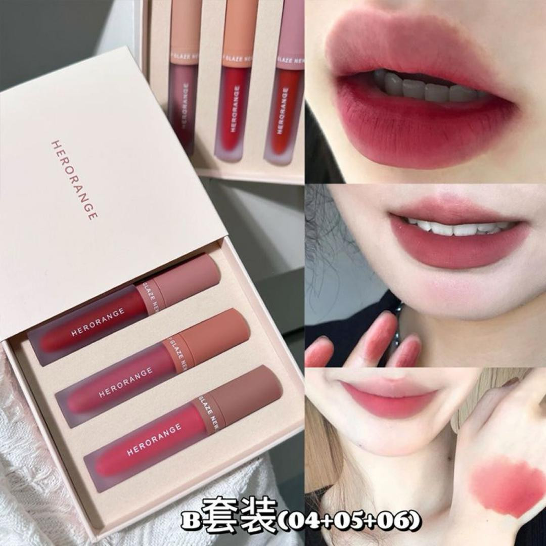 طقم روج مخملي (3 قطع)