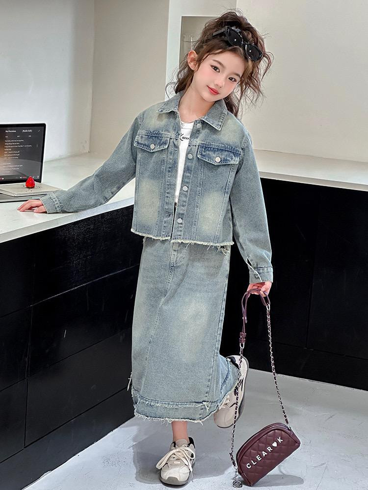 طقم بناتي أمريكي أنيق عدد قطعتين